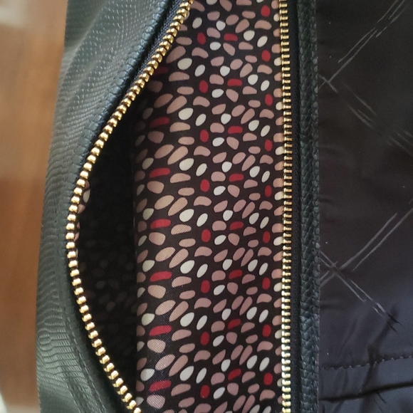 Black Weekender w/Leather Faux Bottom Zip & Wallet - Picture 7 of 11